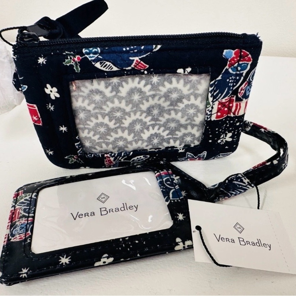 Vera Bradley Holiday Owls ID Case & Luggage Tag Iconic